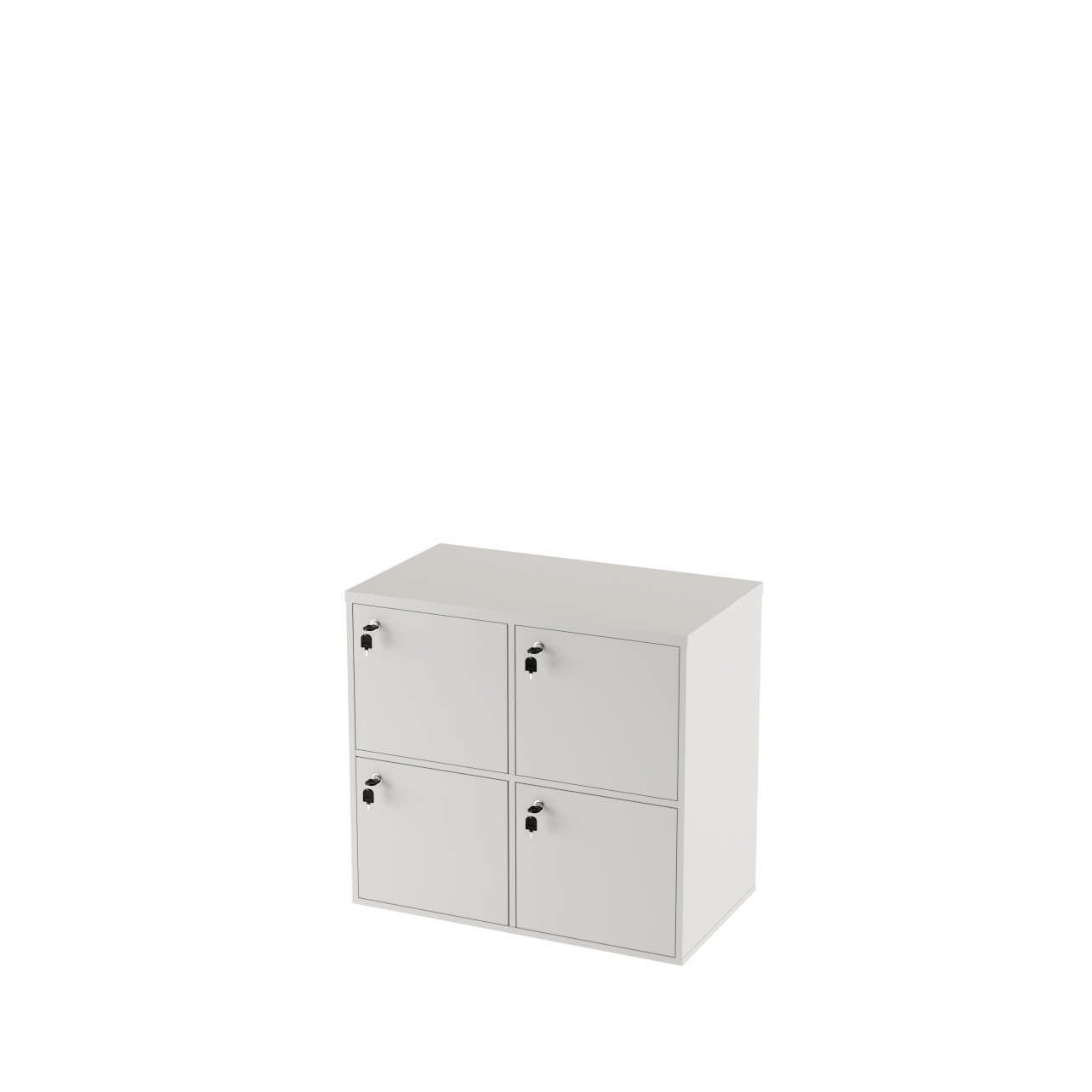 Armário Escaninho 04 Portas Tampo 25mm OFFICE SHOP - 80x45x74cm