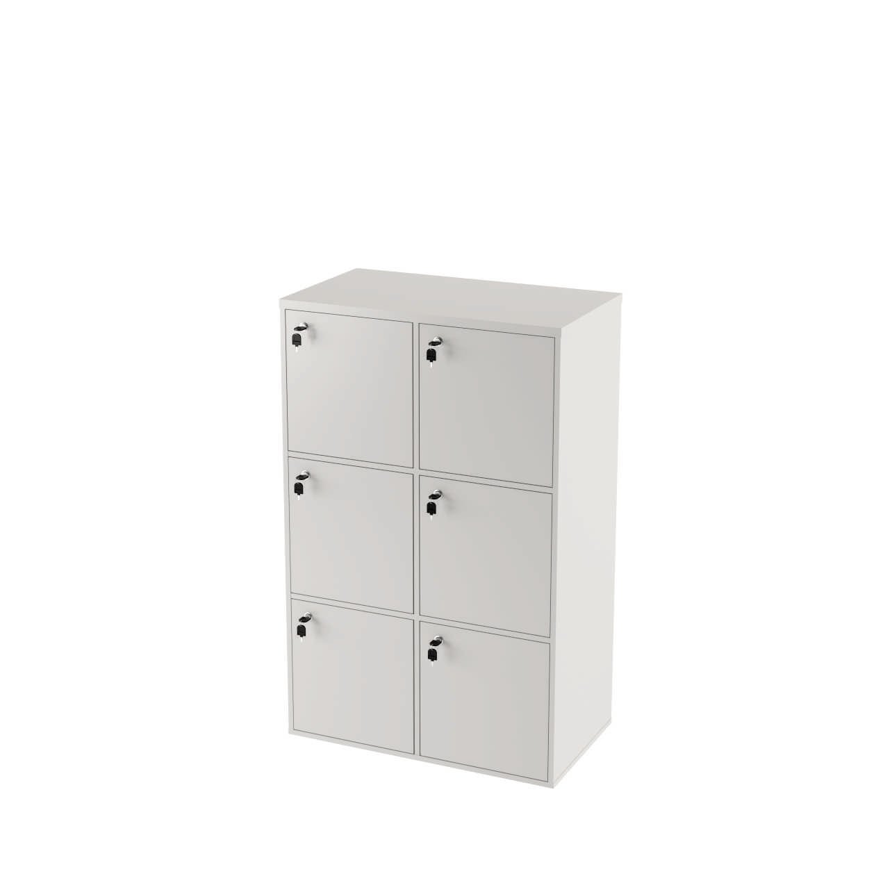 Armário Escaninho 06 Portas Tampo 25mm OFFICE SHOP - 80x45x126cm