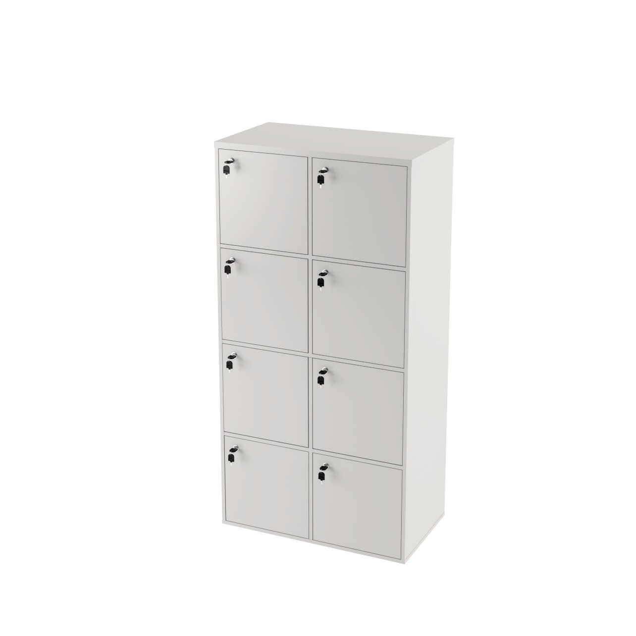 Armário Escaninho 08 Portas Tampo 25mm OFFICE SHOP - 80x45x160cm