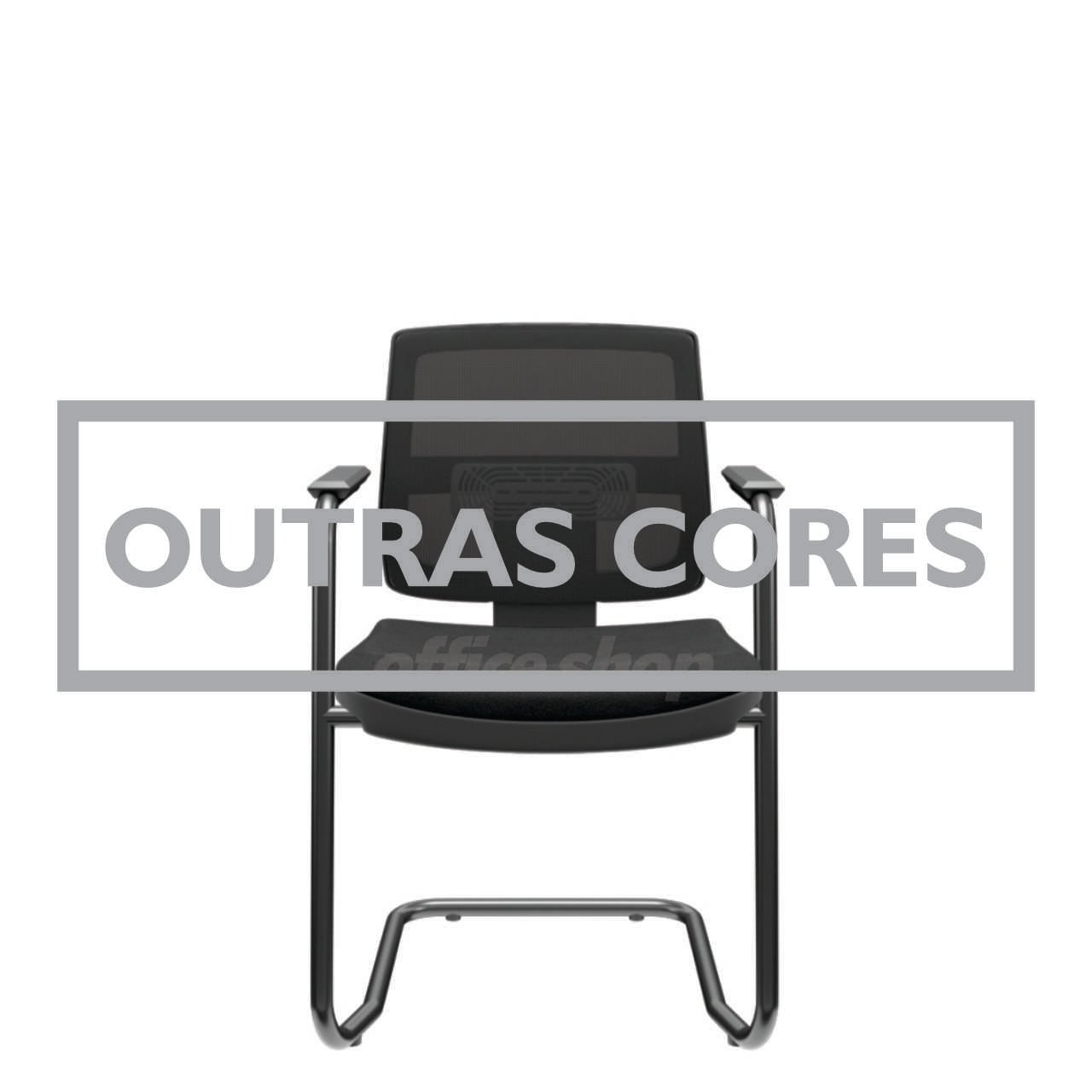 Cadeira Fit Fixa Preta OFFICE SHOP - Outras Cores