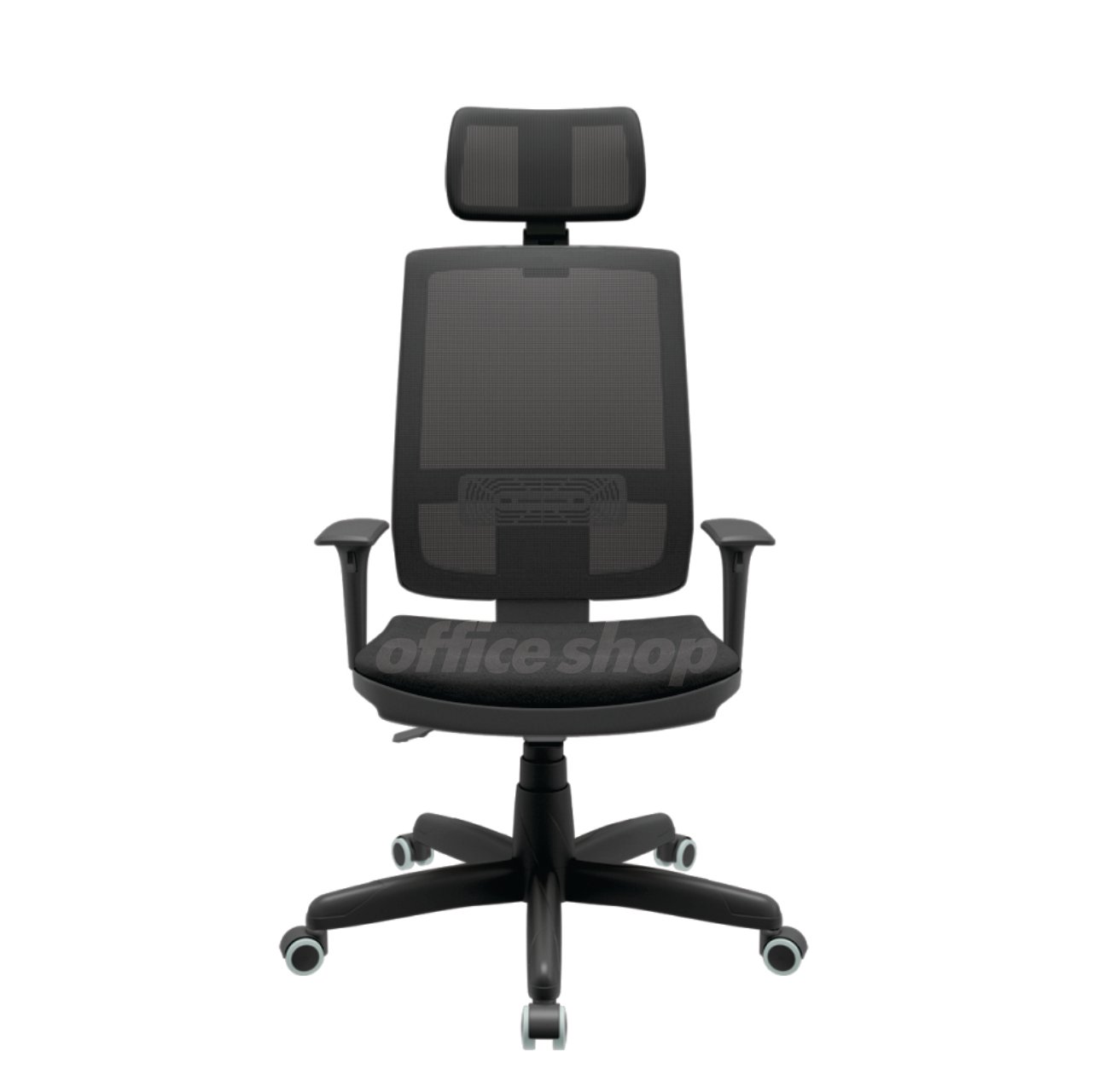 Cadeira Fit Presidente Metal c/ Capa AC Giratória OFFICE SHOP - Preta