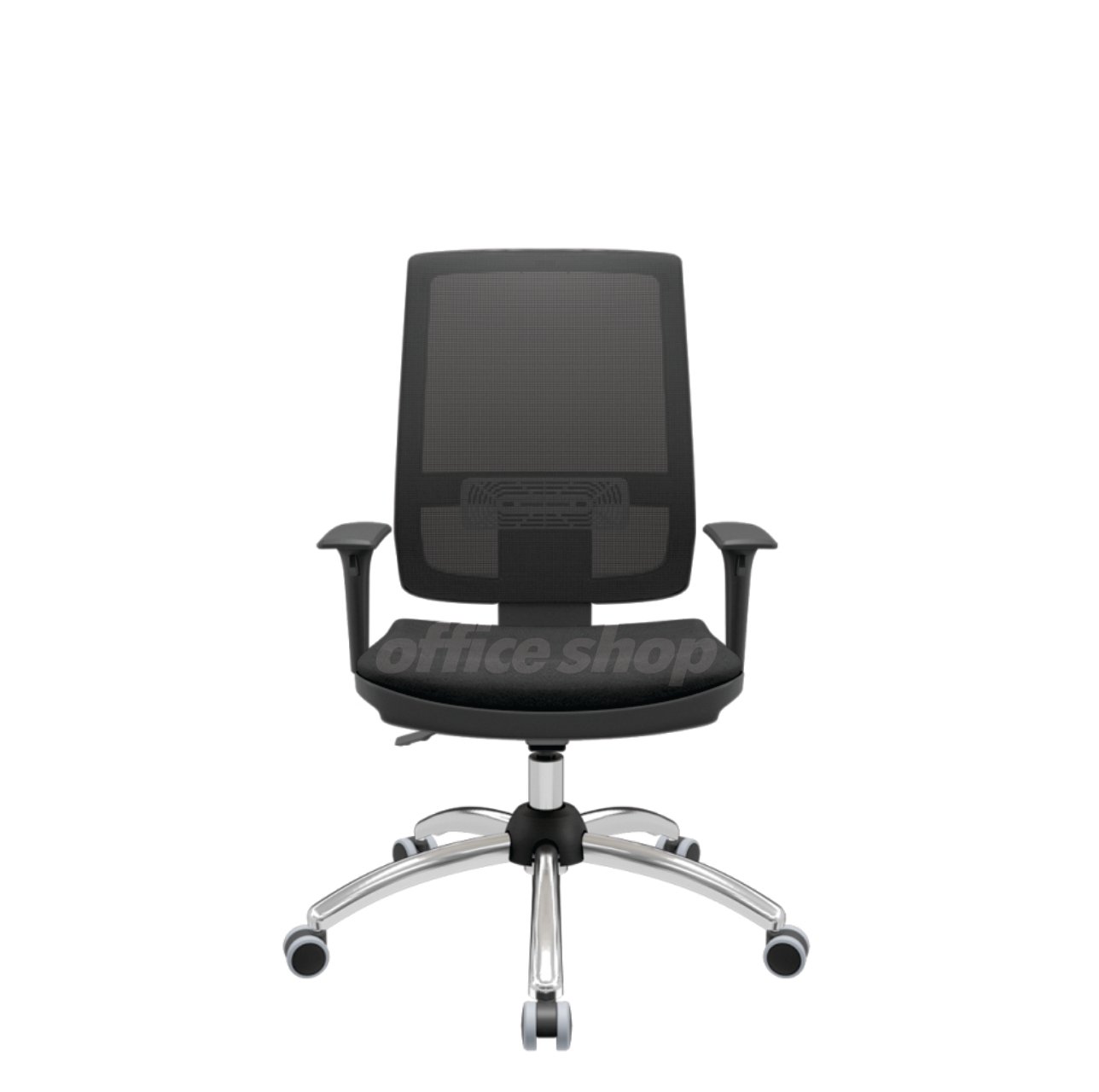 Cadeira Fit Presidente Cromada Giratória OFFICE SHOP - Preta