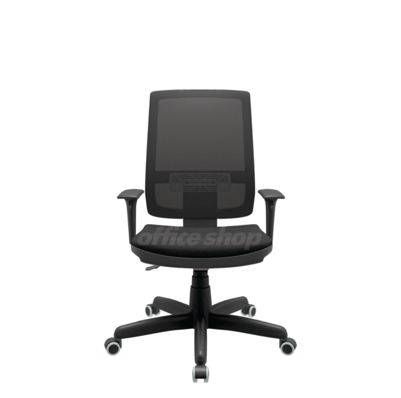 Cadeira Fit Presidente Metal c/ Capa Giratória OFFICE SHOP - Preta