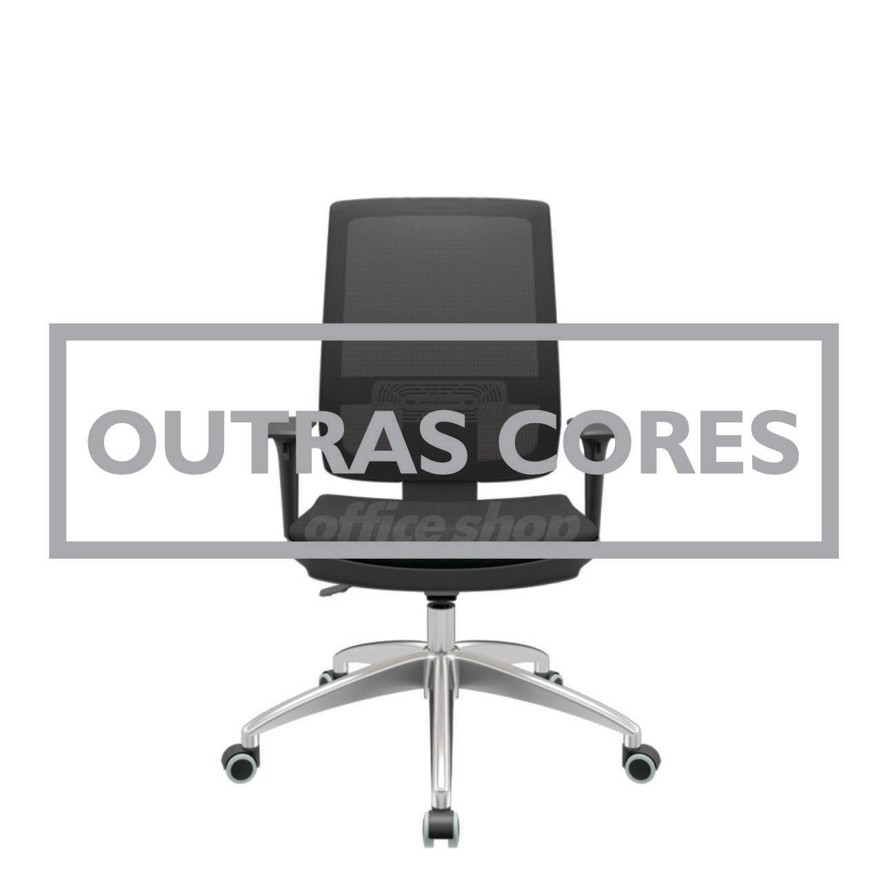 Cadeira Fit Presidente Alumínio Giratória OFFICE SHOP - Outras Cores