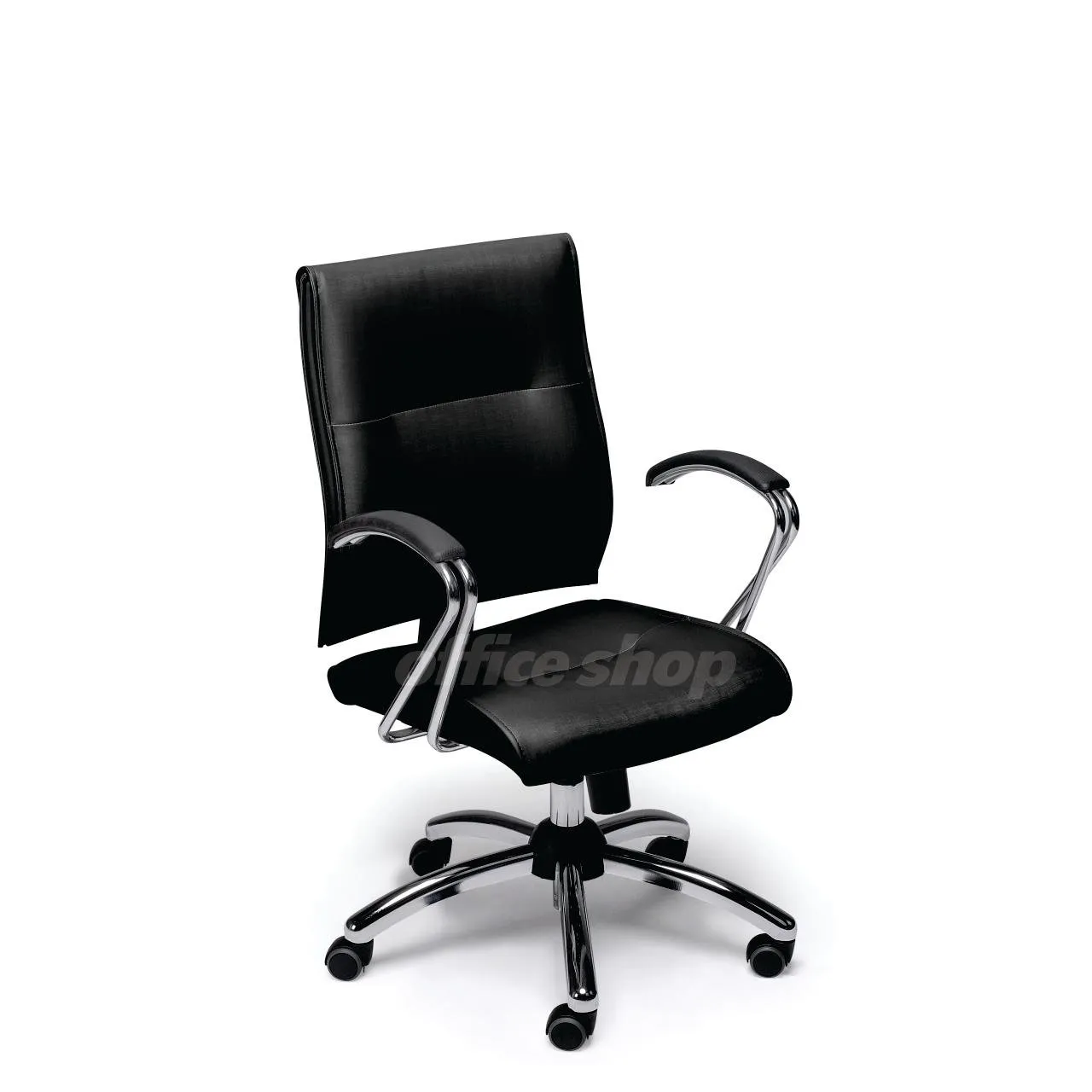Cadeira Star Diretor Giratória Relax Cromada OFFICE SHOP - Facto Preto