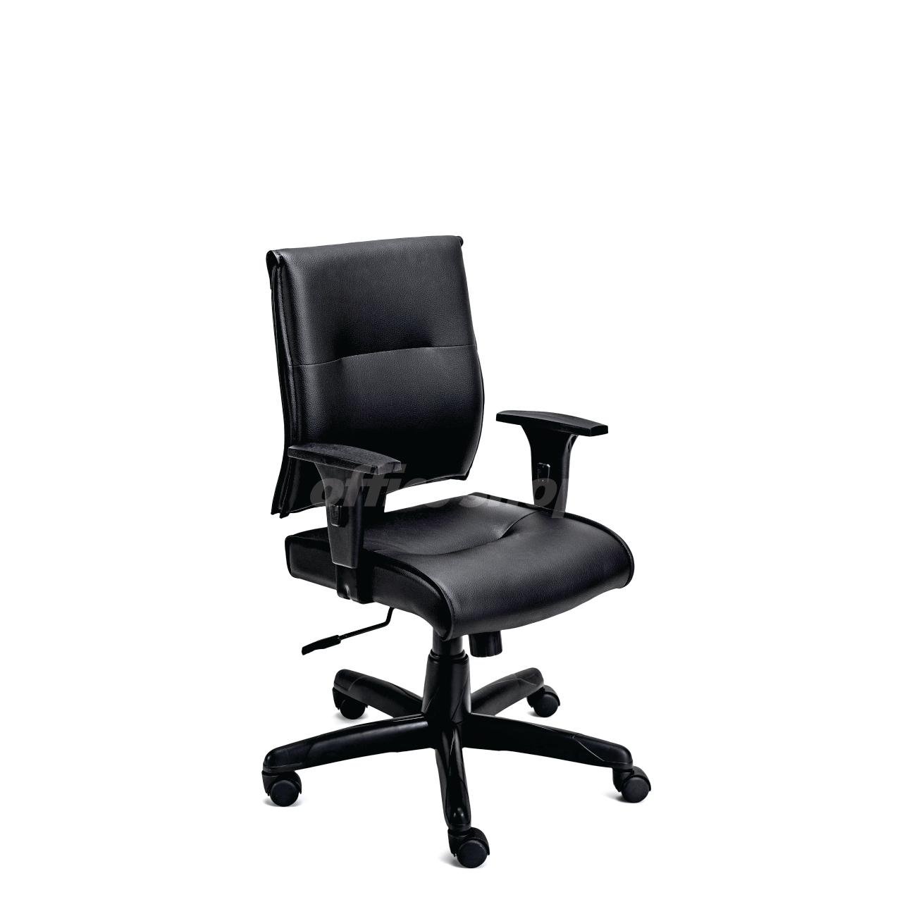 Cadeira Star Executiva Giratória Relax Metal c/ Capa OFFICE SHOP - Corino Preto