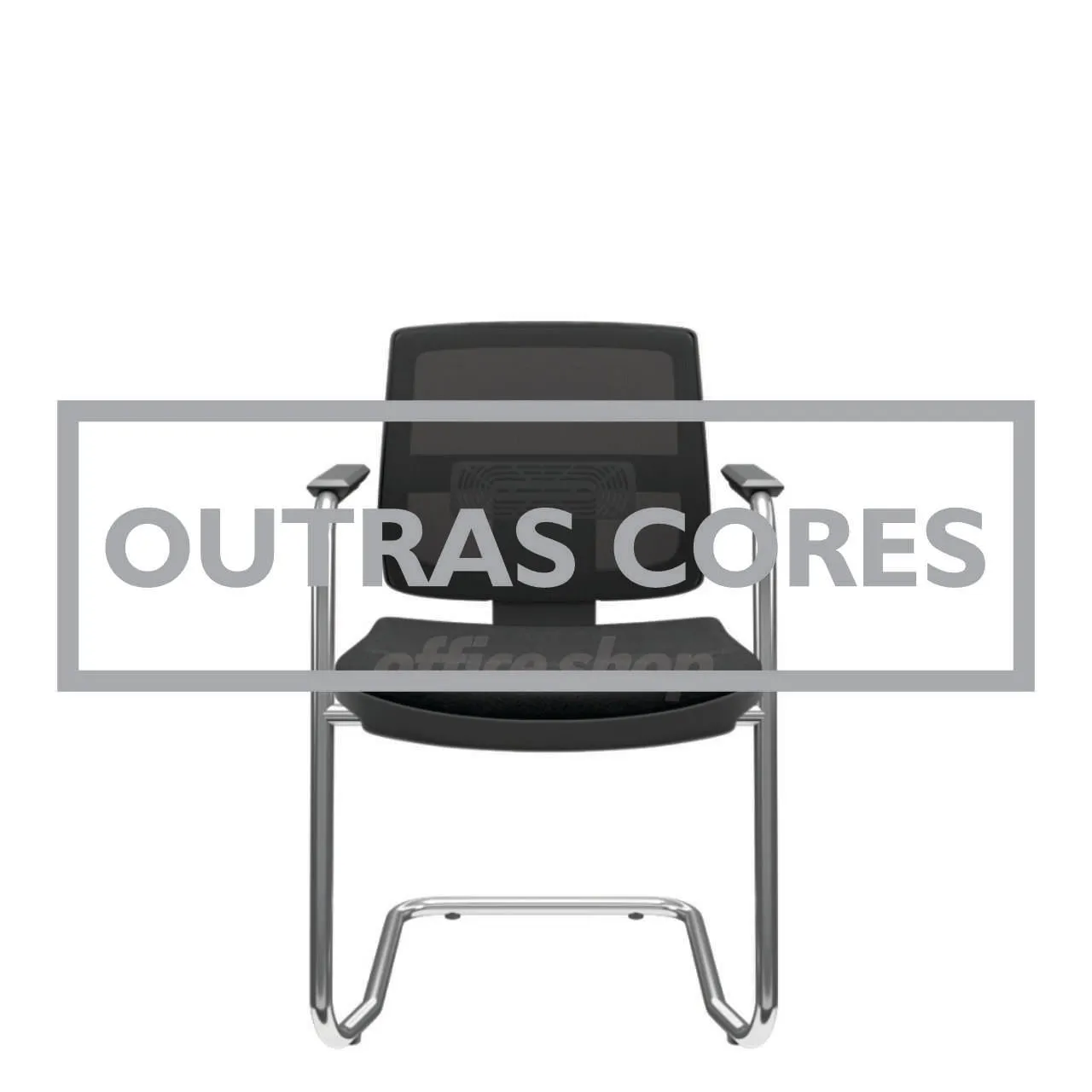 Cadeira Fit Fixa Cromada OFFICE SHOP - Outras Cores