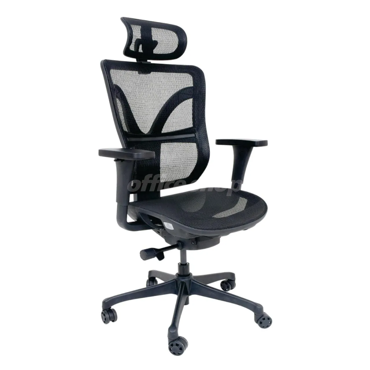 Cadeira Darix Presidente Giratória Syncron Nylon OFFICE SHOP - Tela Preta