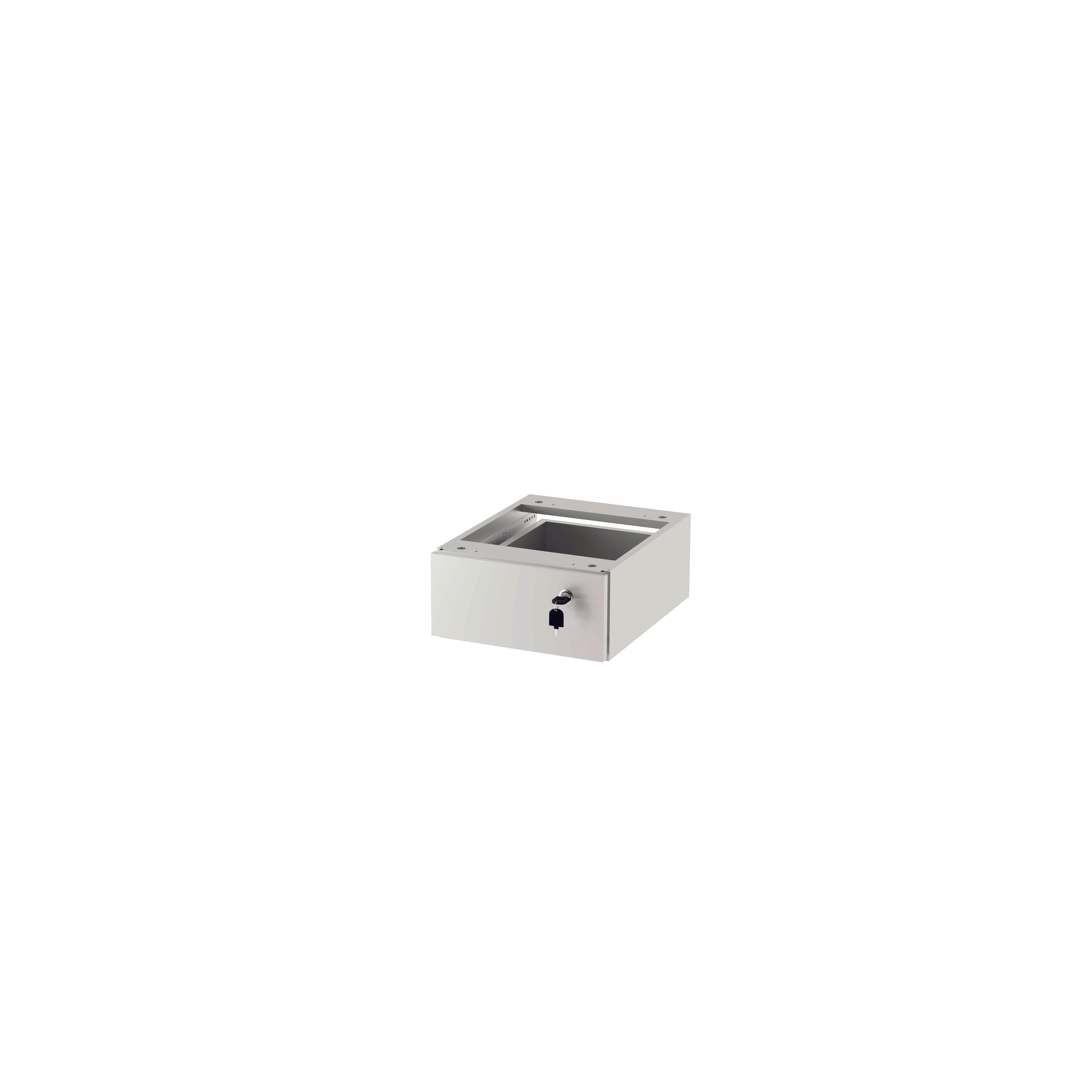 Gaveteiro Fixo 01 Gaveta Travamento na Primeira Gaveta Tampo 15mm OFFICE SHOP - 32,5x41,5x16cm