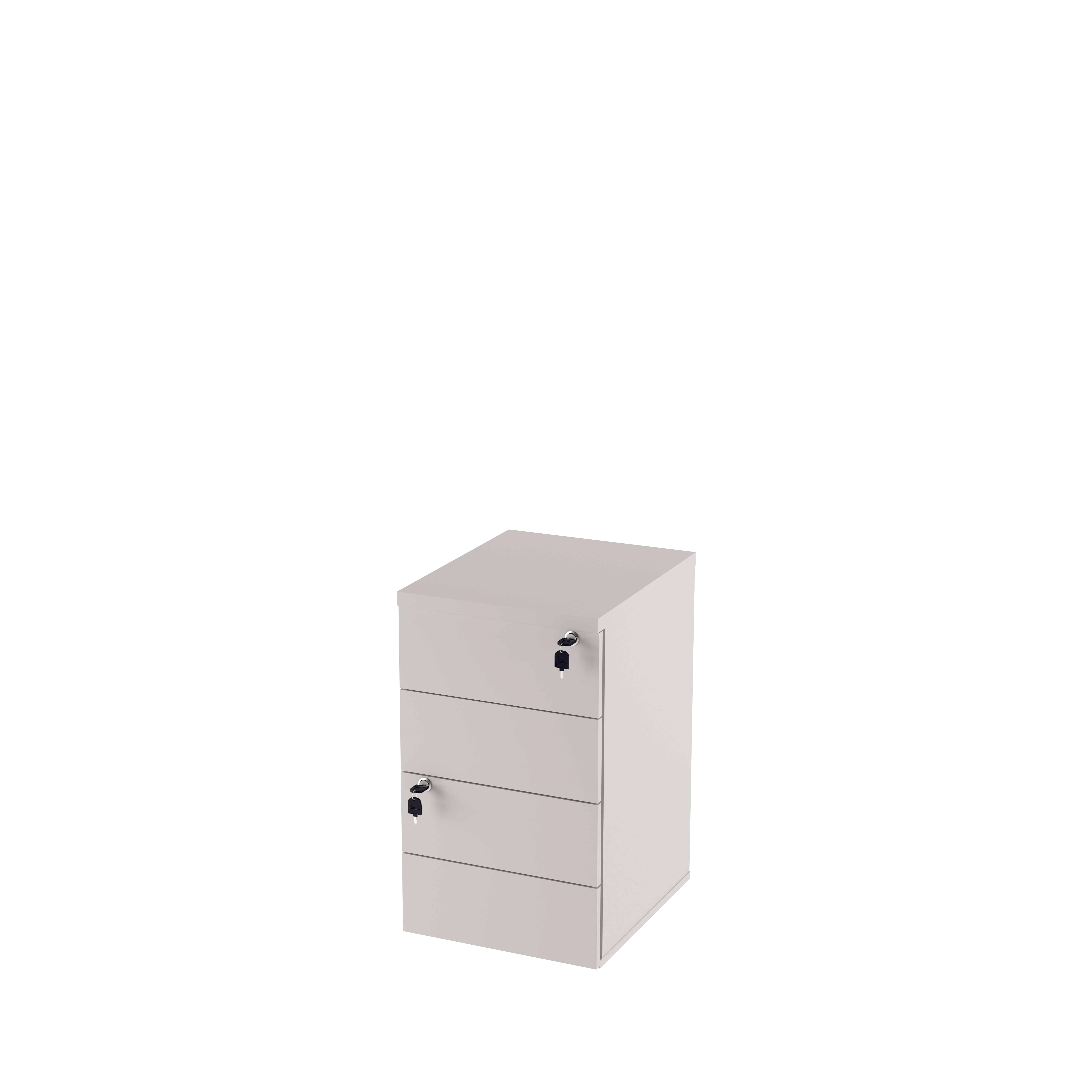 Gaveteiro Fixo Compartilhado 04 Gavetas Travamento Simultâneo Tampo 25mm OFFICE SHOP - 37,7x45x64cm