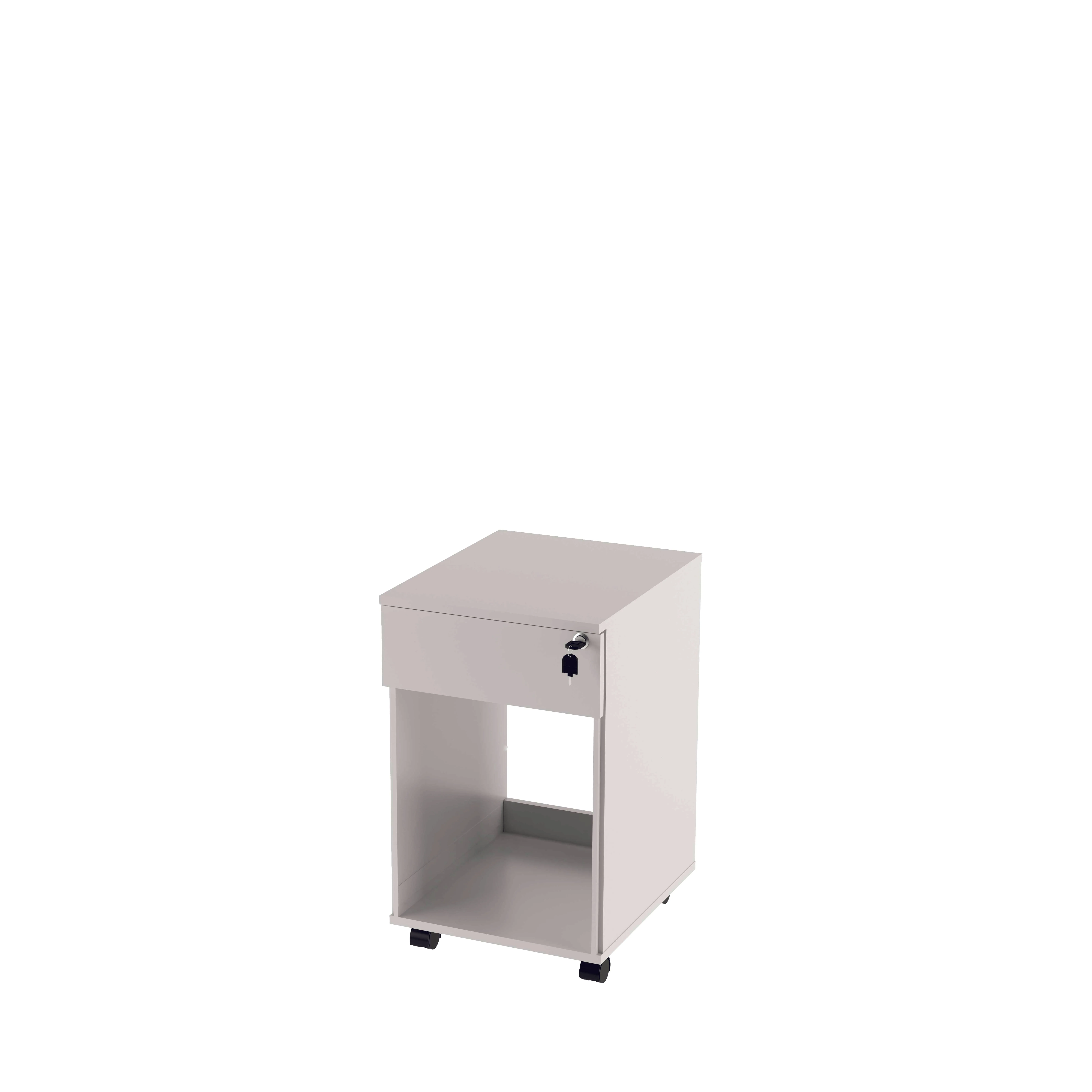 Gaveteiro Volante 01 Gaveta com Porta CPU Tampo 15mm OFFICE SHOP - 37,7x45x63cm