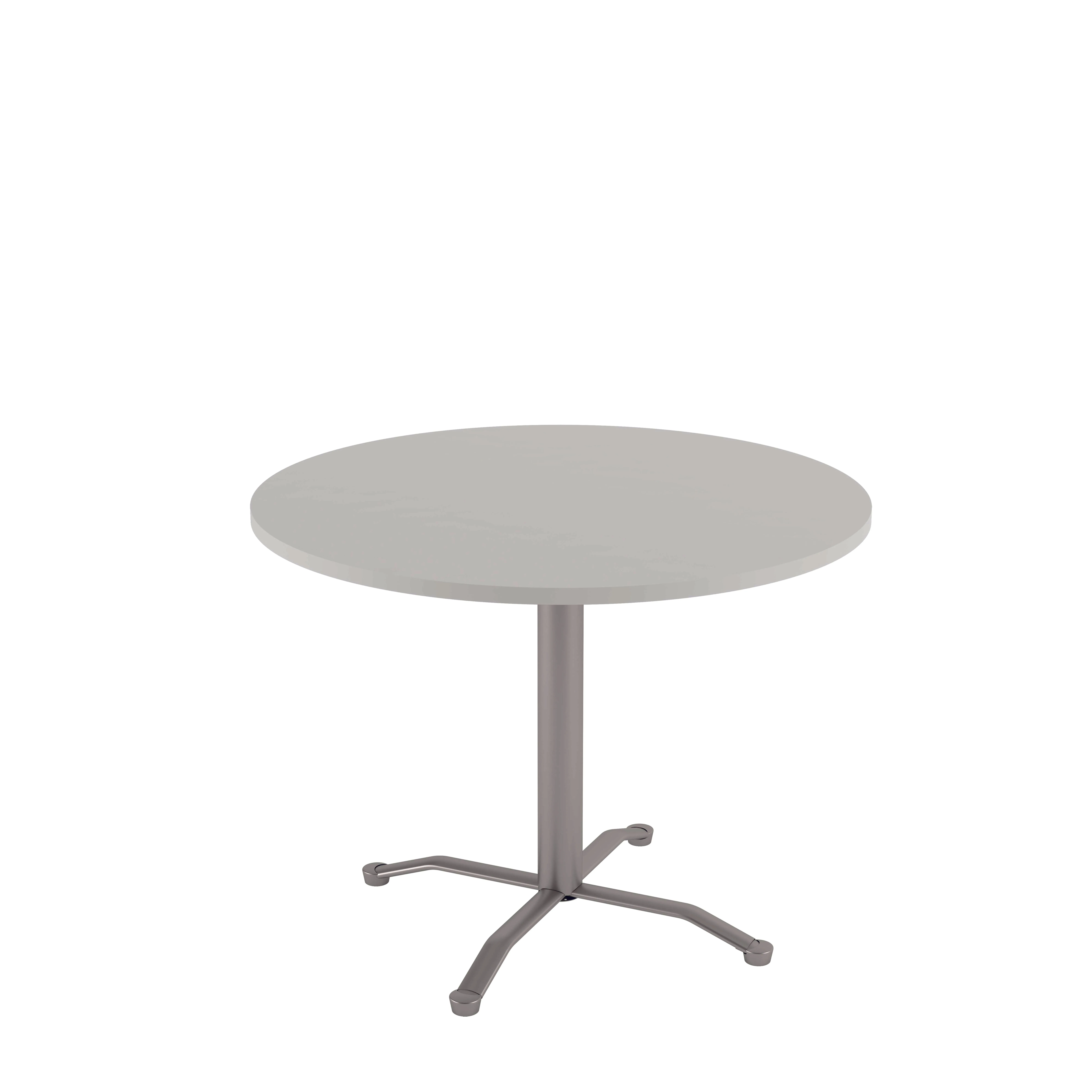 Mesa de Reunião Redonda Pé Metal Tampo 25mm OFFICE SHOP - 100x100x74cm