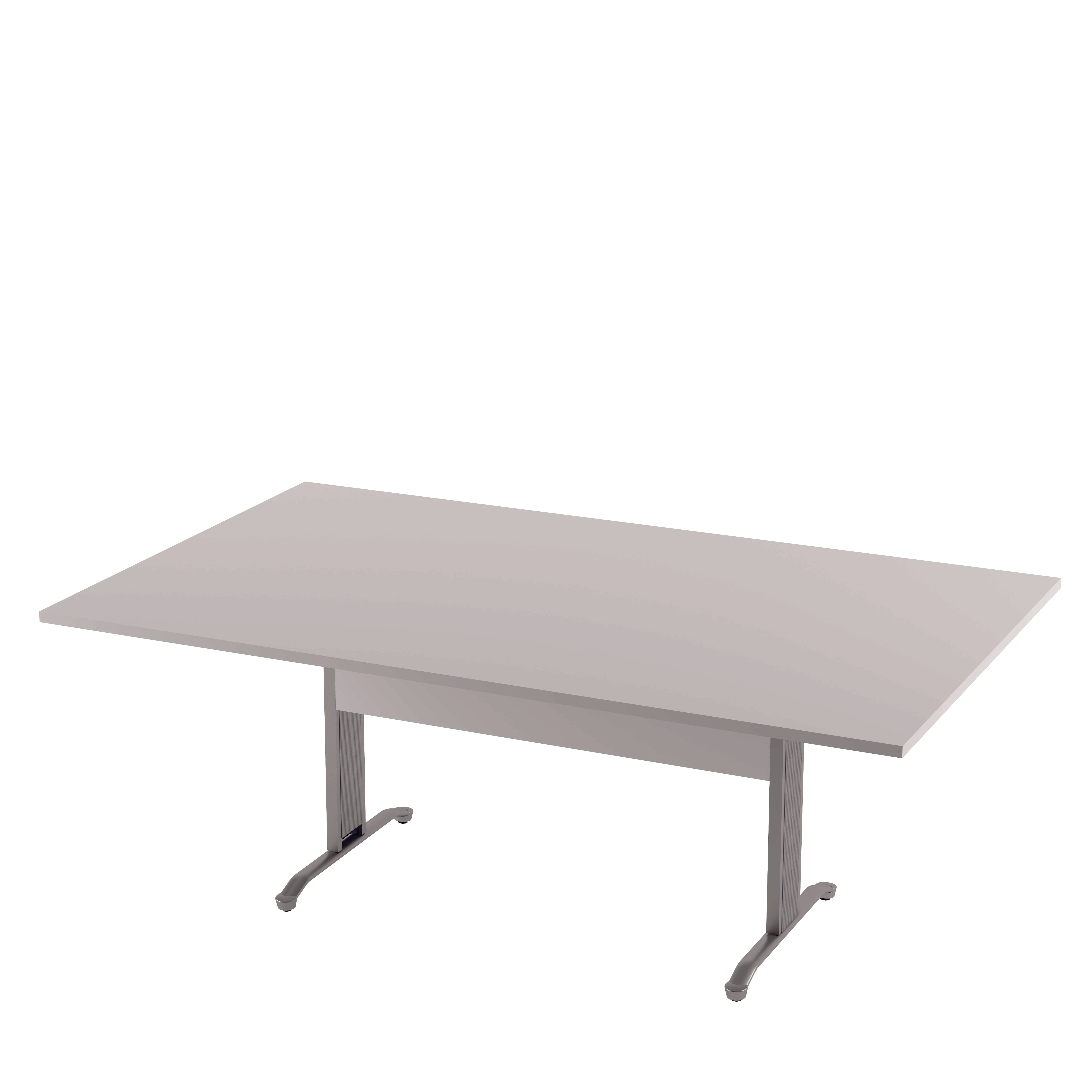 Mesa de Reunião Retangular Pé Metal Tampo 25mm OFFICE SHOP - 240x120x74cm